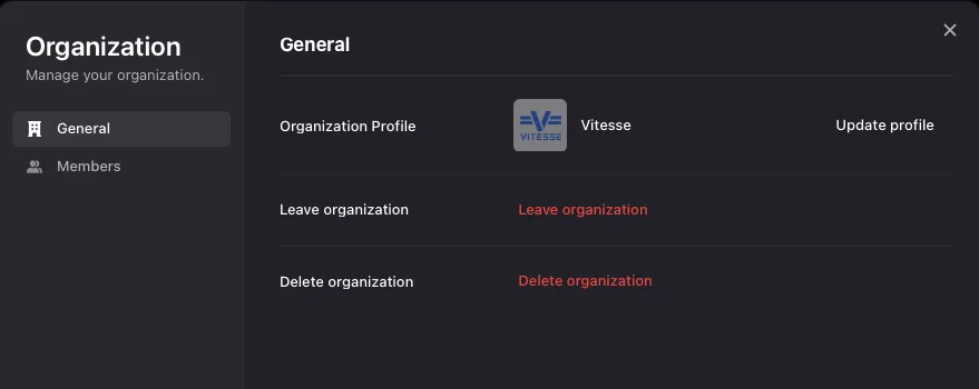 Organization management